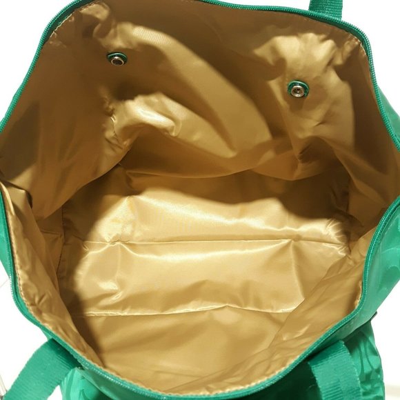 Coach Getaway Green 2 Pc Nylon Packable Weekender - Picture 9 of 12